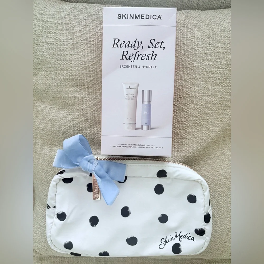 SkinMedica Brighten & Hydrate Duo new in box. Includes super cute cosmetic bag. - Picture 1 of 5